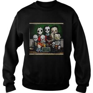 Horror Movie Characters Students In Class Sweatshirt